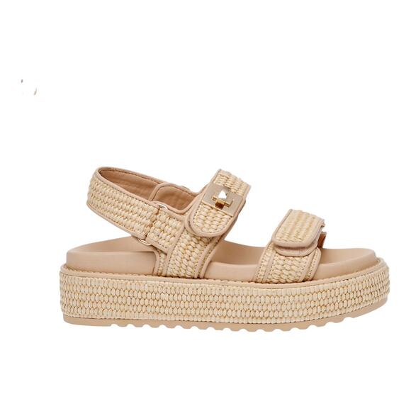 Steve Madden Women's Bigmona Platform Footbed Sandals Light Tan Size 9 1/2 M - Picture 2 of 4